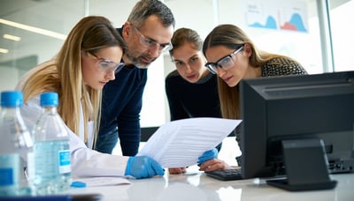 Equipe da CIENTIFICO revisando documento
